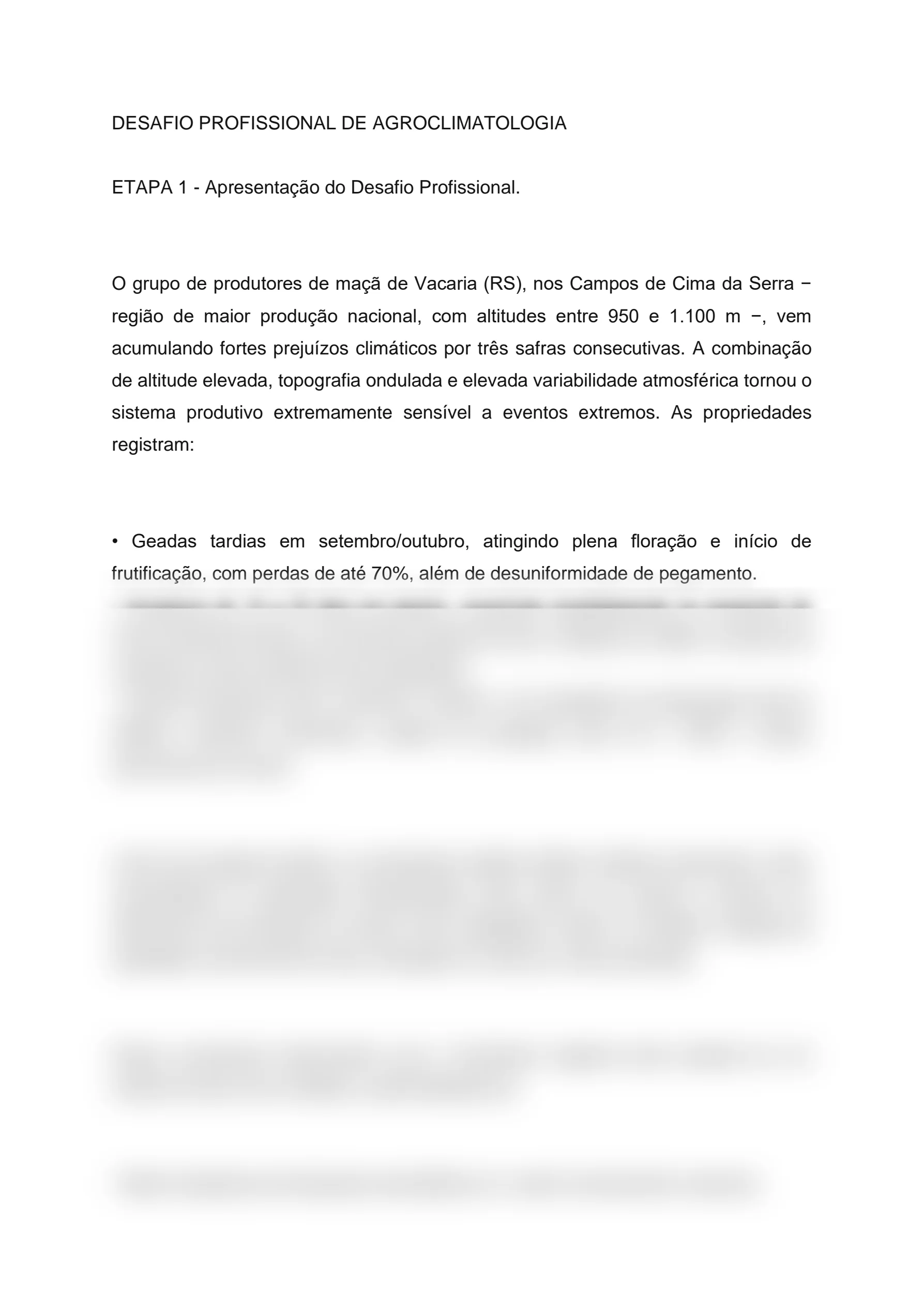Prévia de DESAFIO PROFISSIONAL DE AGROCLIMATOLOGIA