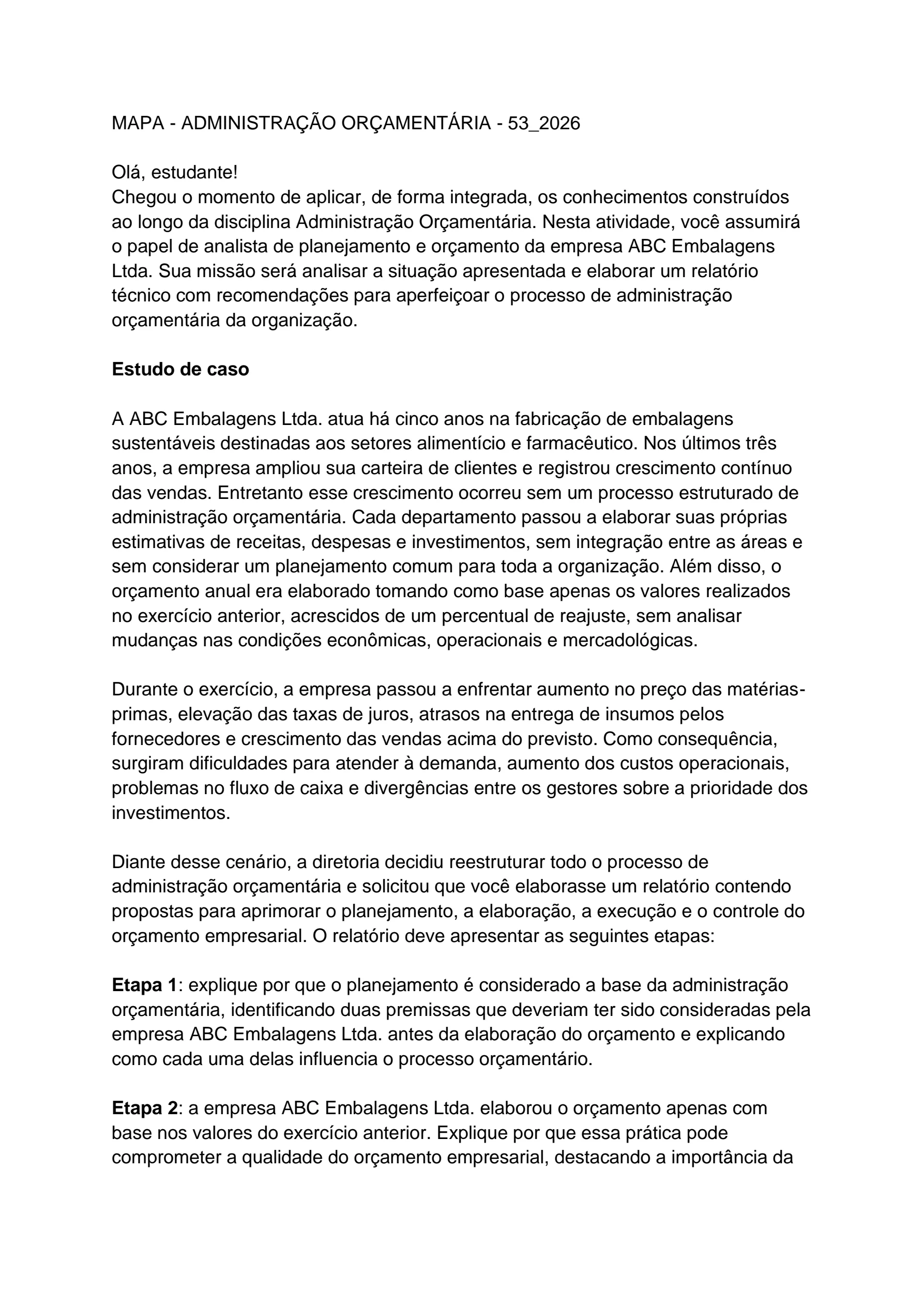 MAPA - ADMINISTRAÇÃO ORÇAMENTÁRIA - 53_2026 